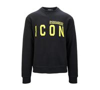 Men's Pullover Jumper with 'Icon' Print - male - Dsquared2 - Sweatshirts - Black - M - Sweatshirts & Hoodies M