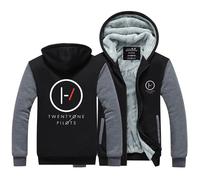 Men's Pullover Thermal Hoodie for 21 Pilots Winter Workout Fleece Hoodie Full Zip Wool Warm Thick Coats Outerwear with Pocket,A-3XL