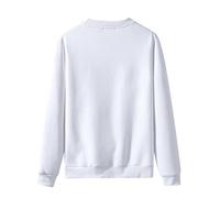 Men's Pullover Without Hood Sweat Pullover Men's Blend Long Sleeve Sweatshirt Plain Sports Shirt Winter Transition Jacket Comfortable Sweater Warm Sweater Casual Sweater Minimalist Streetwear, White