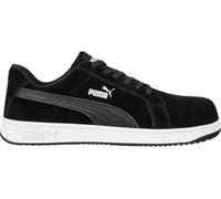 PUMA Safety Iconic Low S1PL ESD FO HRO SR Unisex Safety Shoes Non-Slip Metal-Free Fibreglass Cap, Black, 8.5 UK