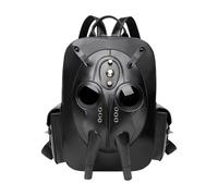 Mens Punk Punk 3D Xenomorph Backpack Large Capacity Unisex Alien Design PU Leather School Bag for Travel Or Daily Use