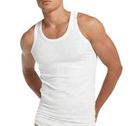 Men's Pure 100% Cotton Sleeveless Vests Bodybuilding Training Gym Tank Tops Plain Color Casual Undershirt UK Sizes S-2XL (White (1 Vest ONLY), M)