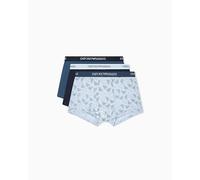 Men's Pure Cotton 3-Pack Trunk Blue M