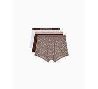 Men's Pure Cotton 3-Pack Trunk Brown L