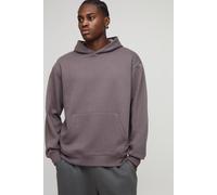 Mens Purple Basic Regular Fit Over the Head Hoodie, Purple L