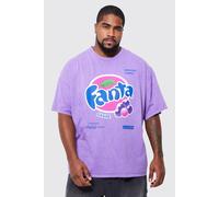 Mens Purple Plus Fanta Grape Overdye License T-shirt, Purple 5XL