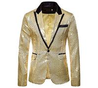 Men'S Purple Sequin Blazer, Men'S Glitter Party Jacket, Men'S Shiny Formal Blazer, Men'S Metallic Tuxedo Coat, Men'S Slim Fit Stage Performance Blazer, Men'S Sparkling Prom Suit Jacket