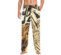 Mens Pyjama Bottoms Animal Tiger Leopard Print Pyjamas Loungewear 100% Cotton Pyjama Trouser Nightwear PJs Pants for Men Boys
