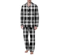 Mens Pyjama Set Night Wear Men, Couple Soft and Comfortable Warm Lounge Pants Tee Top Breathable Two Pieces Casual Winter Autumn Plain with Elastic Waistband Nightwear Loungewear for Gym Yoga