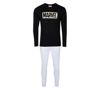 Mens Pyjama Sets Gold Print PJ Sets XS to XXL Jogger Style Long Sleeve (L)