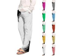 Men's Pyjama Trousers UK Sale Lounge Pants Men Elasticated Waist Sweatpants Tie-Dye Printed Comfortable Bottoms Straight Leg Homewear Outdoor Running Workout Tracksuit Casual Loose Home Pant