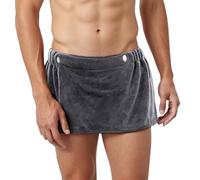 Mens Pyjamas 60 Comfortable Men's Towel Skirt Pull On Bath Beach Stylish and Functional Bathrobe for Men Quick Dry Fabric Versatile Swimwear Short Bathrobe, Gy1, One Size