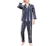 Men's Pyjamas Set 3/4 Pyjamas-Plus Size Breathable Soft and Comfortable Thin with Elastic Waistband Couple Lounge Pants Tee Top Two Pieces Casual Plain Nightwear Loungewear for Jogging Yoga