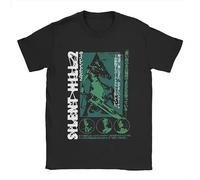 Men's Pyramid Head Silent Hill T Shirts Pure Cotton Tops Plus Size Funny Short Sleeve Round Neck Tees T-Shirt Black M