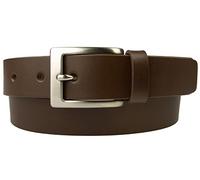 Mens Quality Leather Belt Made in UK, Dark Brown, 42-46, XL