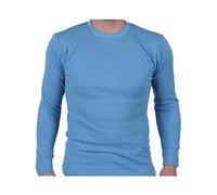 Mens Quality Thermal Long Sleeve Top / T-shirt / Underwear - Available in White / Blue / Charcoal and in Sizes Small / Medium / Large / X Large / XX Large (Small - To Fit Chest 35-37" (88-93 cms), Blue)