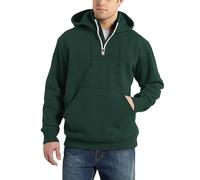 Mens Quarter Zip Hoodies 1/4 Zipper Hooded with Pockets 2025 Fall Pullover Solid Color Long Sleeve Jacket Sweatshirts suéter para Hombre para el frío de Trabajo(Green, M)