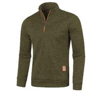 Mens Quarter Zip Jumper, Men Jumper with Zip Casual Knitted Jumper Mock Neck Golf Jumpers Soft Cozy Knitwear Turtleneck Men Fishermans Jumper Mens 1/4 Zip Jumper Sweatshirts Winter Pullover