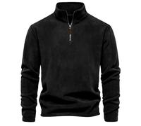 Men's Quarter Zip Pullover Sweatshirts Premium Fleece Lined Golf Shirts 1/4 Half Zip Sweatshirt No Hood Pullover Jumpers Stand Collar Polo Sweaters Plain Casual Long Sleeve Tops Winter Warm Outwear