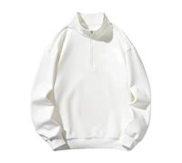 Mens Quarter Zip Sweater 1/4 Zip Smart Jumpers Long Sleeve Stand Up Collar Sweatshirts No Hood Classic Fit Pullover Plain Colour Designer Clothes Golf Sweatshirt for Men