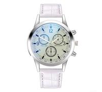 Men's Quartz Watch Stainless Steel Analogue Three Eyes Waterproof (I) | Mineral glass scratch-resistant, waterproof IP67, precise quartz movement, three-eye layout, silver stainless steel strap