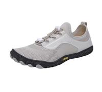 Mens Quick Dry Barefoot Aqua Shoes - Summer Lightweight Slip-Resistant Beach & Pool Shoes Slip-On Comfortable Durability Footwear for Swim Surf & Diving Grey