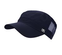 Men's Quick Dry Flat Cap Breathable Baseball Cap Mesh Dad Hat Flat Top Trucker Hat Headwear Stylish Casual Hat Summer Outdoor Sun Hat for Fishing Hiking Running 56-58CM Navy Blue