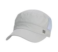 Men's Quick Dry Flat Cap Breathable Baseball Cap Mesh Dad Hat Flat Top Trucker Hat Headwear Stylish Casual Hat Summer Outdoor Sun Hat for Fishing Hiking Running 56-58CM Light Grey