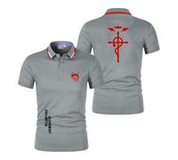Men's Quick Dry Polo Shirts for F.u.ll.me.t.al Al.ch.e.mi.st Plain Tee Top Clothes Short Sleeve Tee Soft Comfort T-Shirts Graphic Fitness Half Sleeve-HuiS||x_s