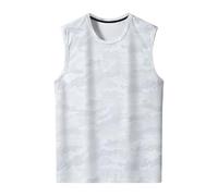 Men's Quick Dry Sleeveless Tank Top, Breathable Ice Silk Camo Vests, Loose Fit Athletic Shirt for Gym, Fitness, Running, Sports, Casual Summer Outfit, Plus