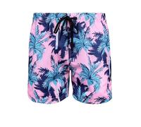 Men's Quick-Dry Swim Shorts with Elastic Waistband & Drawcord, Comfortable Fit for Beach, Swimming & Holiday - Palm Tree, Flamingo, Sea View, Yacht Designs, Casual Lounge Trunks (Mix Palm XXL)