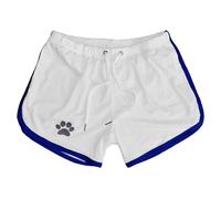 Men's Quick Dry Swimming Shorts Summer Beach Swim Trunks Stretchy Gym Shorts Briefs with Adjustable Drawstring Cat Paw Print Casual Elastic Waist Bottoms Compression Boxers Underwear Surfing