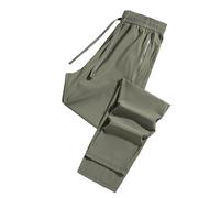 Mens Quick Dry Trousers Stretch Ice Silk Breathable Fabric Lightweight Straight Fit Pants Loose High Elastic Quickly Drying Sports Pants Tights for Running Gym Yoga Tennis