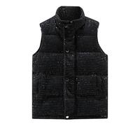 Mens Quilted Golf Gilet, Body Warmers for a Man, Outdoor Quilted Winter Jacket Zipper Slim Fit Stand Collar Puffer Padded Gilet Lightweight Body Warmer Coat for Snow Ski Hiking Warm Cozy