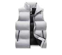 Men's Quilted Puffer Vest Padded Gilet Bodywarmer Down Jacket Lightweight Waistcoat Sleeveless Puffer Coats with Zip Pockets for Winter Outdoor Work Sports Running UK Plus Size M-5XL