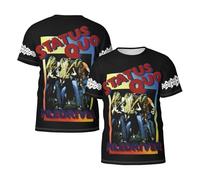 Men's Quo Rock Band Status High-Stretch Non-restrictive T-Shirt Loose and Comfortable Top Durable and Soft T-Shirt Multicolor 3XL