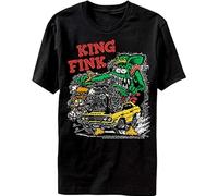 Men's R.F. Ratfink Rat King Fink Muscle Car Cat Motor Adult T Shirt Tee Black 3XL