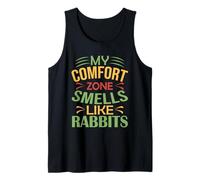 Mens Rabbits Funny My Comfort Zone Smells Like Rabbits Tank Top
