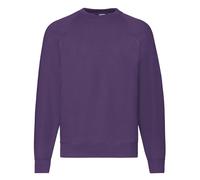 Mens Raglan Sweatshirt Jumper Pullover Sweat Casual Plain Top Fruit Of The Loom