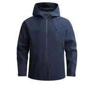 Men'S Rain Jacket Lightweight Breathable Casual Hoodie Jacket Mountain Climbing Camping Hiking Outdoor-Jacket A-Dark Blue S