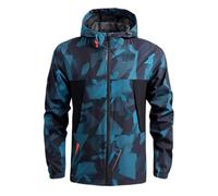 Men'S Rain Jacket Lightweight Comfortable Casual Breathable Hoodie Jacket Mountain Climbing Camping Hiking Outdoor-Jacket A-Blue S