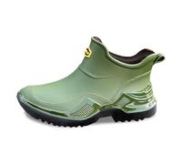 Men's Rain Shoes Slip Outdoor Footwear for Spring Summer Wet Weather Walking Hiking Gardening (Dark Green, 5)