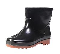 Men's Rains Boots - Short Ankle Waterproof Non Slip Rubber Rain Boots Durable Working Rain Boots Short Calf Men Garden Boots Outdoor Waterproof Rain Boots Suitable For Rainy Travel Or Work