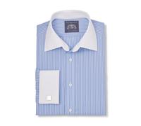 Men's Ralph Blue Reverse Stripe Made To Measure Shirt - Size: One Size - Savile Row Company