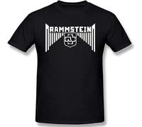 Men's Ram_Mstein Cotton Lightweight Classical Vintage Short Sleeve T-Shirt S Black L