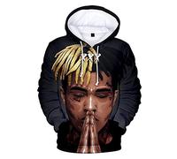Mens Rapper Hoodies Hip Hop Pullover Xxxtentacion Sweatshir 3D Hoodies Style Fashion Long Hoodie Pattern Print (Color : 7, Size : XXL 90KG-185CM)
