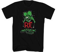 Men's Rat Fink Ratfink Distressed Men's T-Shirt Black 3XL