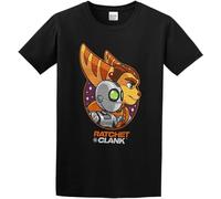 Men's Ratchet & Clank Rift Apart Hero Profile Premium Tee Cotton T Shirt Black M