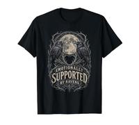 Mens Raven Corvid Birds Emotionally Supportet By Ravens Value Graphic T-Shirt