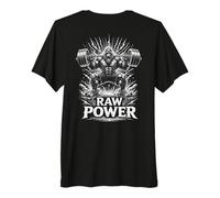 Mens Raw Strength Power Gorilla Gym Motivation Ape Design Premium T-Shirt